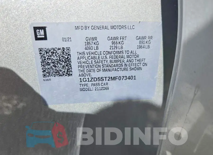 1G1ZD5ST2MF073401 Photo# 12