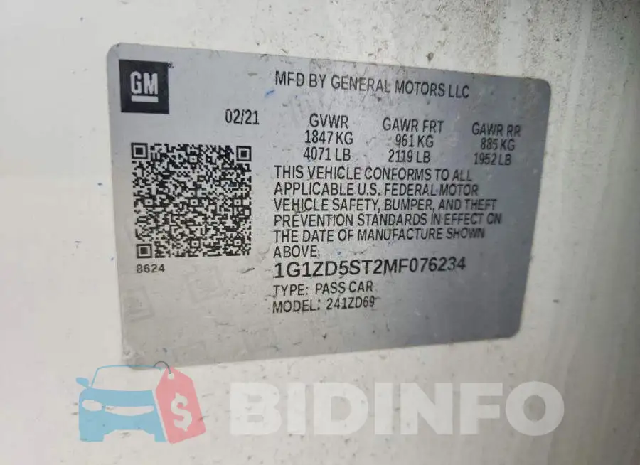 1G1ZD5ST2MF076234 Photo# 12