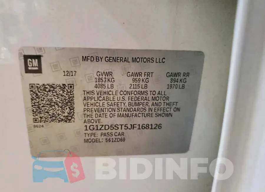 1G1ZD5ST5JF168126 Photo# 12