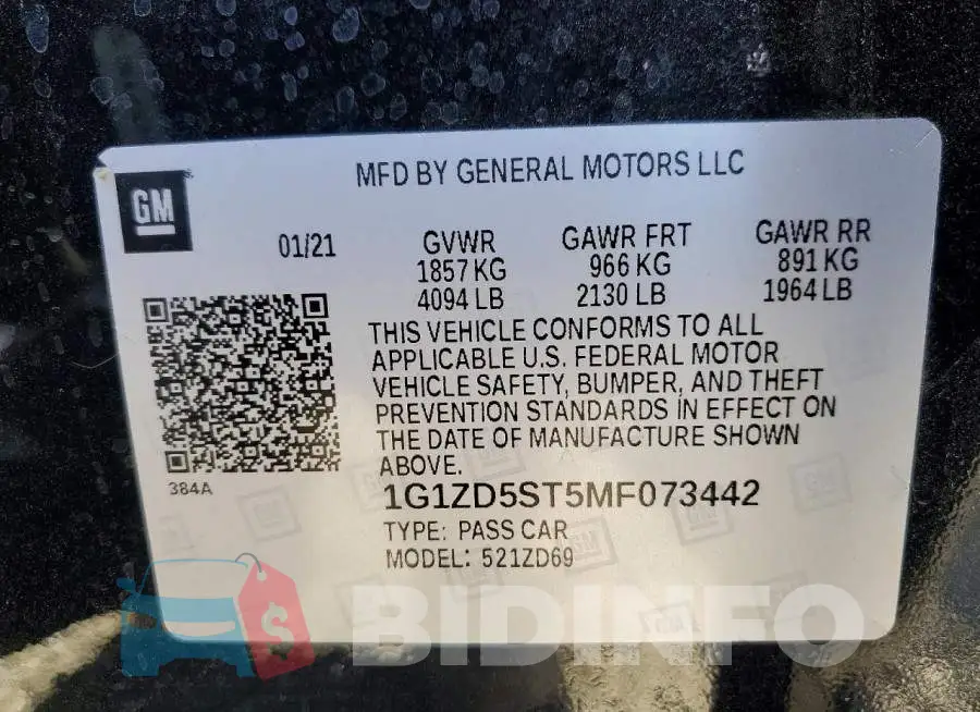 1G1ZD5ST5MF073442 Photo# 12