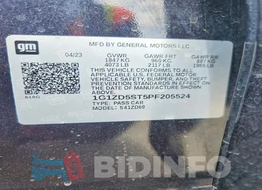 1G1ZD5ST5PF205524 Photo# 13