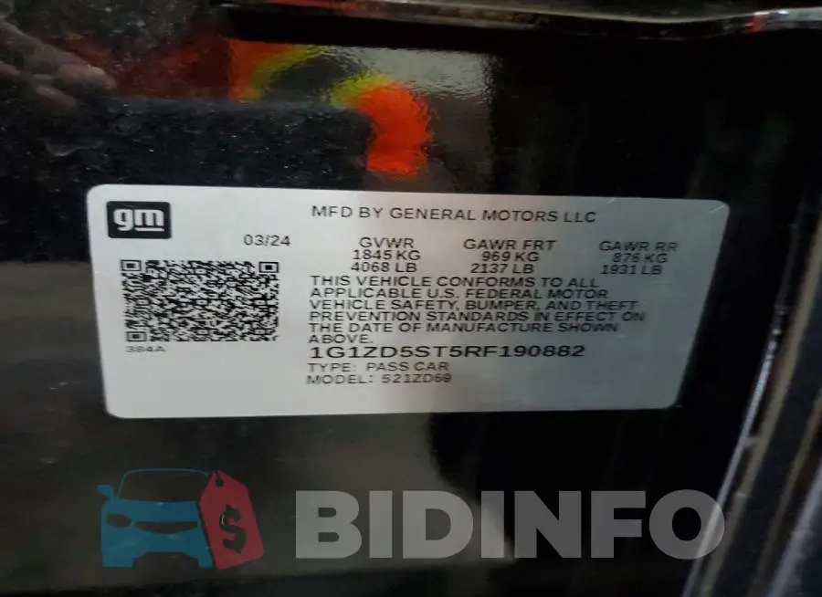1G1ZD5ST5RF190882 Photo# 13