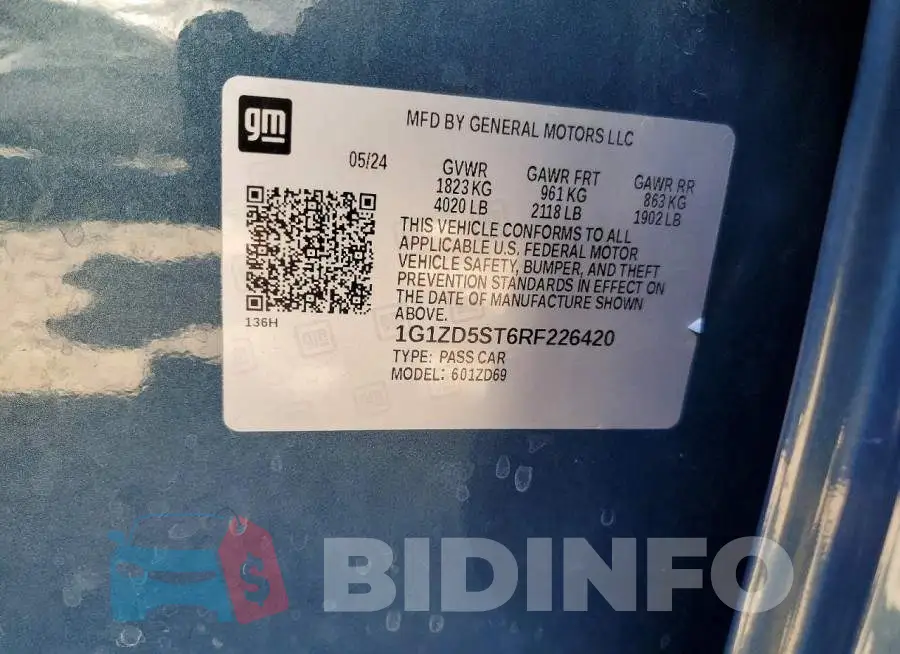 1G1ZD5ST6RF226420 Photo# 13