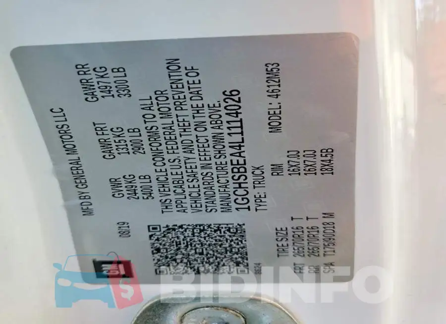 1GCHSBEA4L1114026 Photo# 12