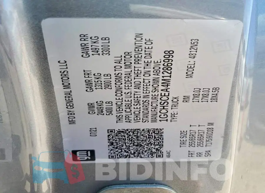1GCHSCEA4M1286998 Photo# 12
