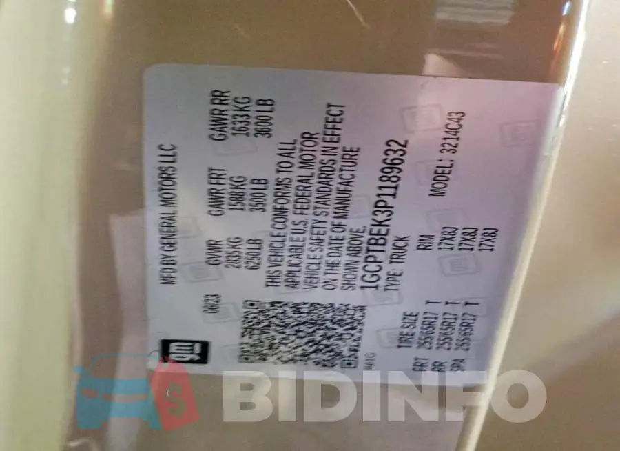 1GCPTBEK3P1189632 Photo# 12