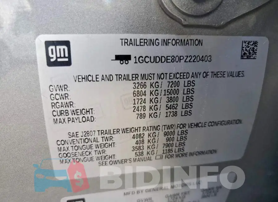 1GCUDDE80PZ220403 Photo# 12