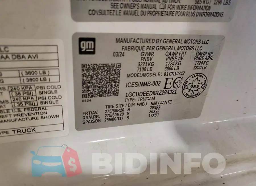1GCUDEED8RZ294321 Photo# 12