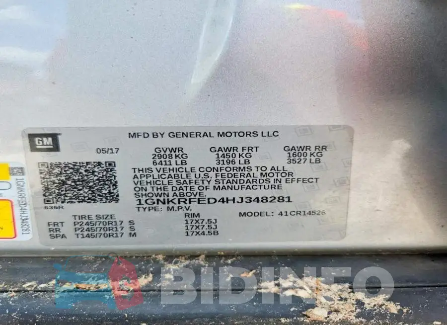 1GNKRFED4HJ348281 Photo# 13