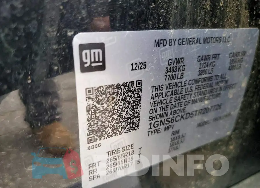 1GNS6CKD5TR207726 Photo# 14