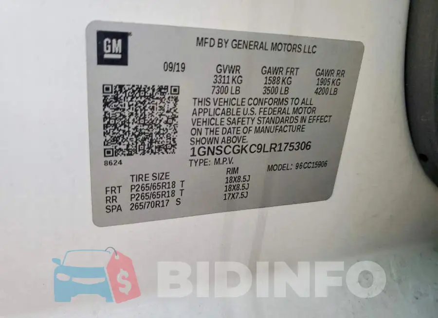 1GNSCGKC9LR175306 Photo# 13