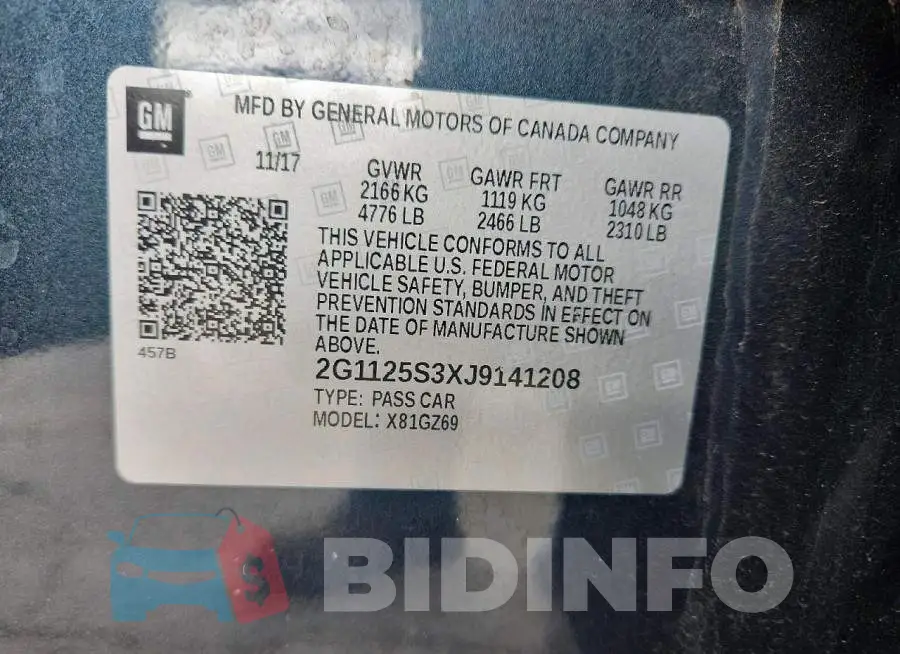 2G1125S3XJ9141208 Photo# 12