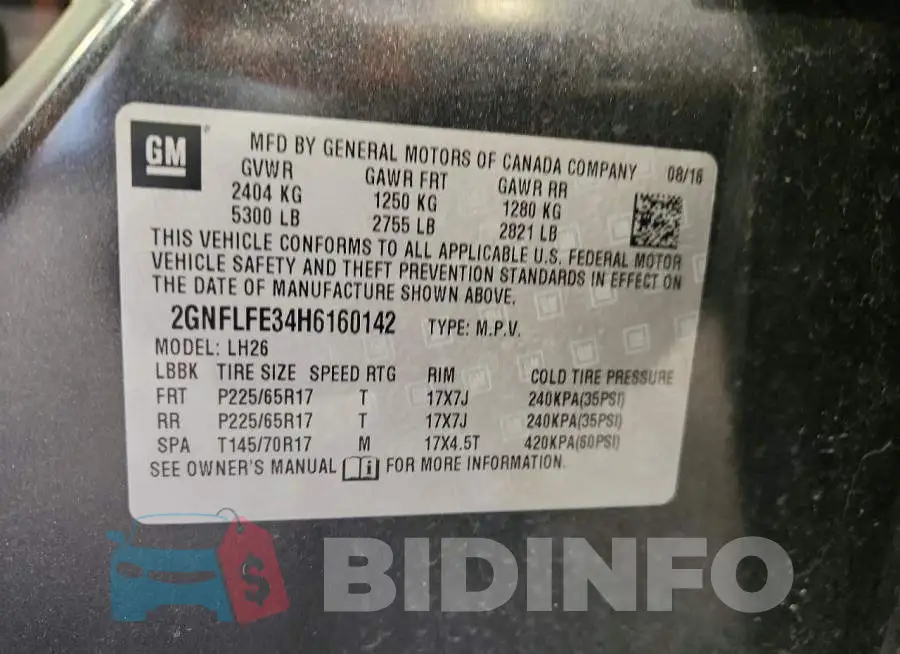 2GNFLFE34H6160142 Photo# 12
