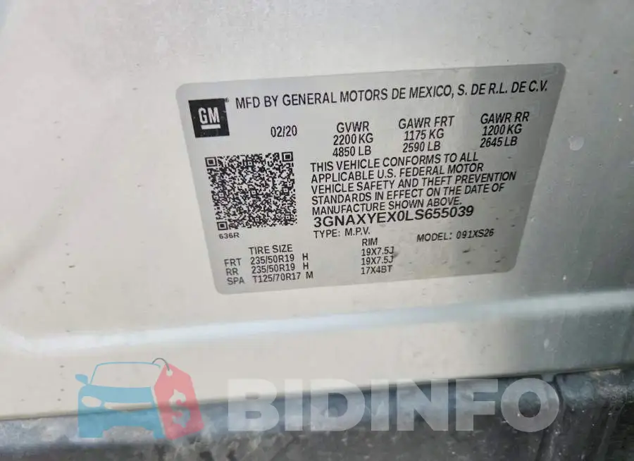 3GNAXYEX0LS655039 Photo# 13