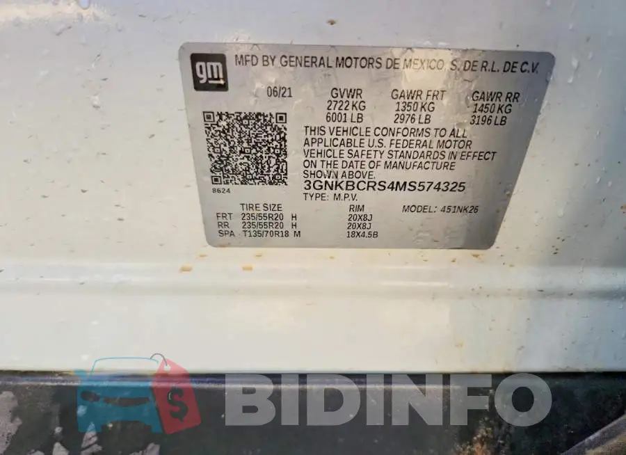 3GNKBCRS4MS574325 Photo# 14