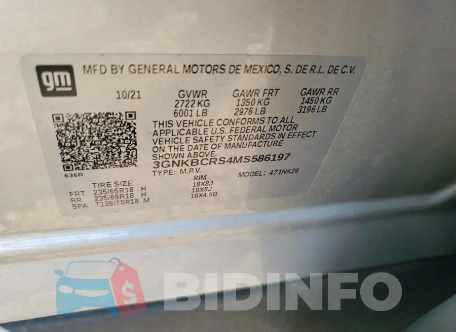 3GNKBCRS4MS586197 Photo# 13