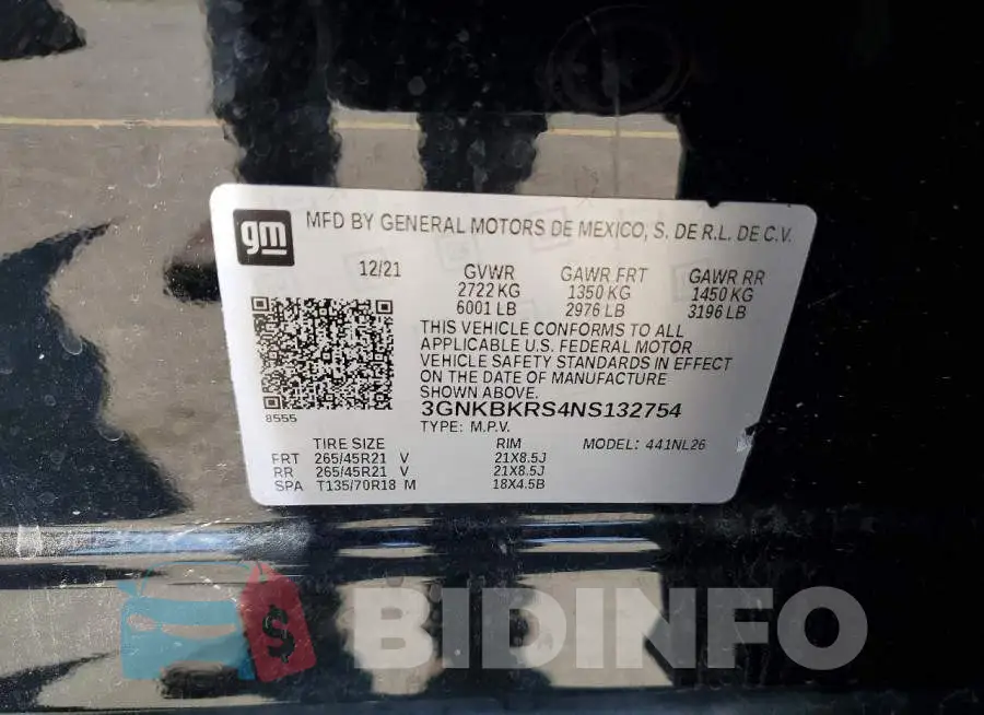 3GNKBKRS4NS132754 Photo# 14