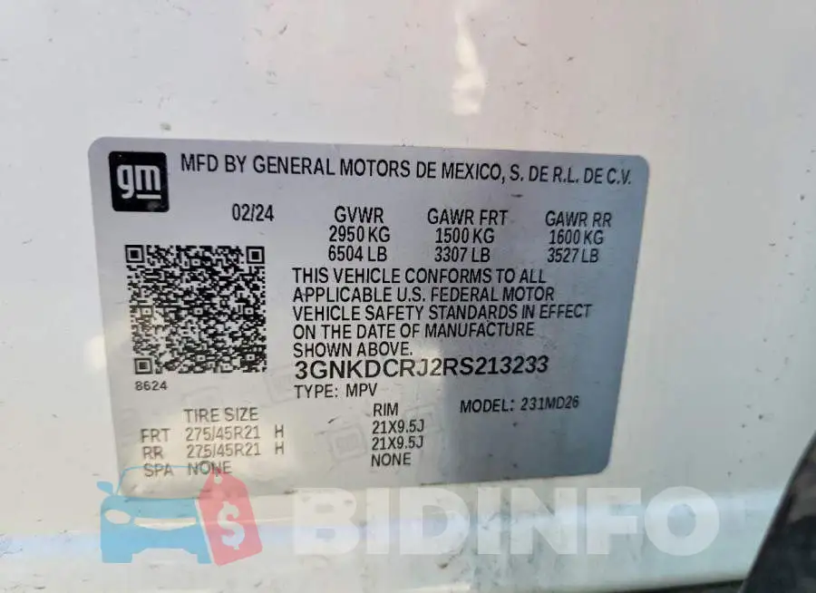 3GNKDCRJ2RS213233 Photo# 14