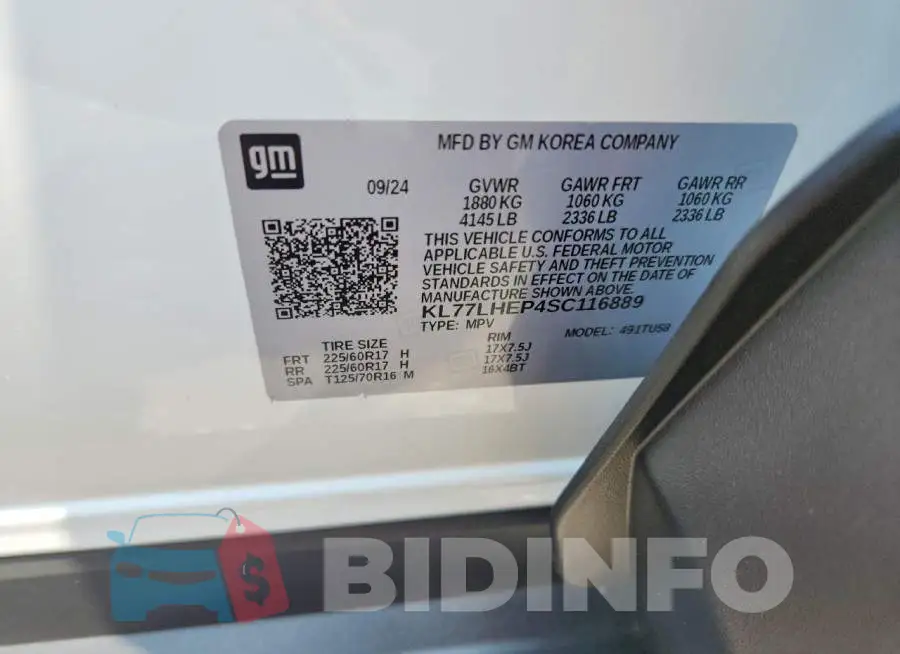 KL77LHEP4SC116889 Photo# 13