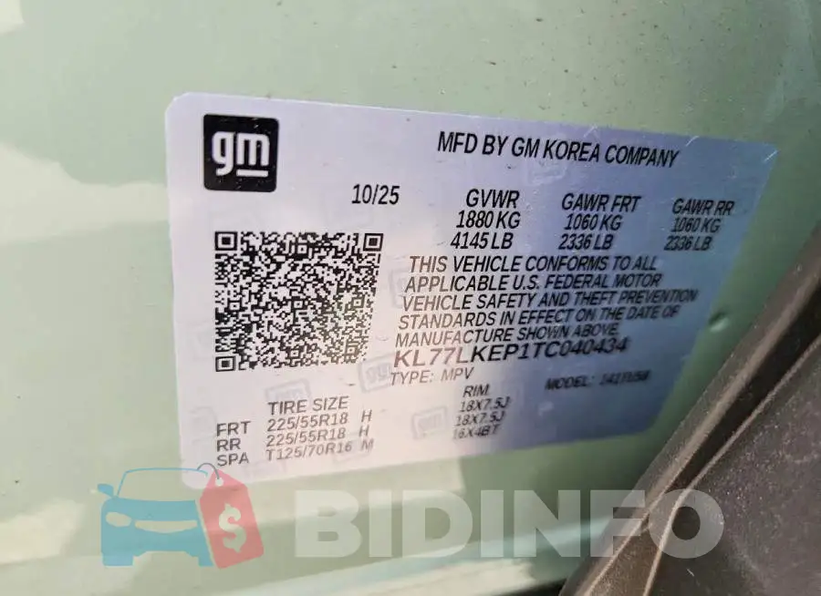 KL77LKEP1TC040434 Photo# 14