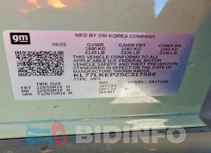 KL77LKEP2SC317588 Photo# 13