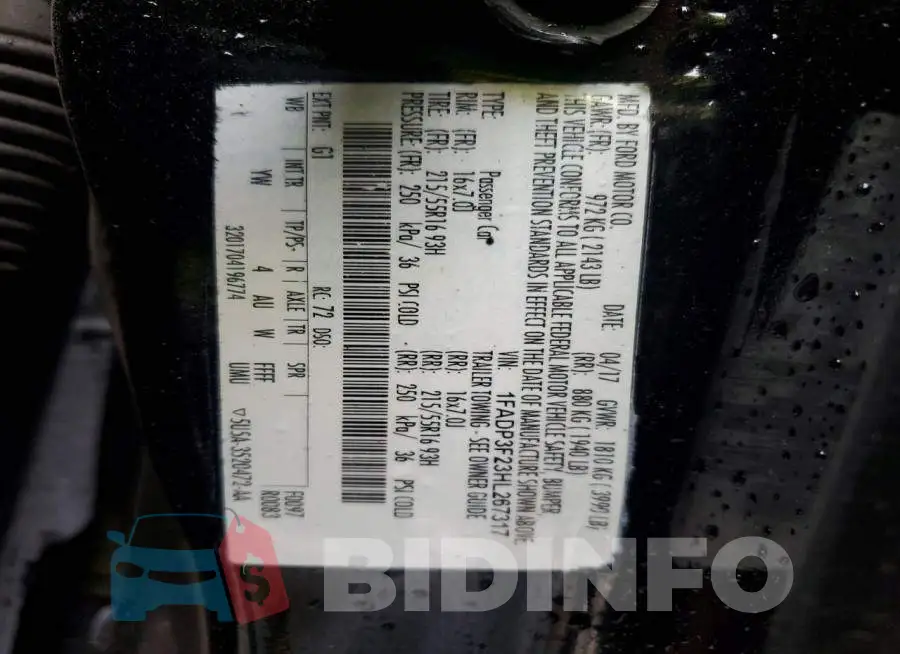 1FADP3F23HL267317 Photo# 12