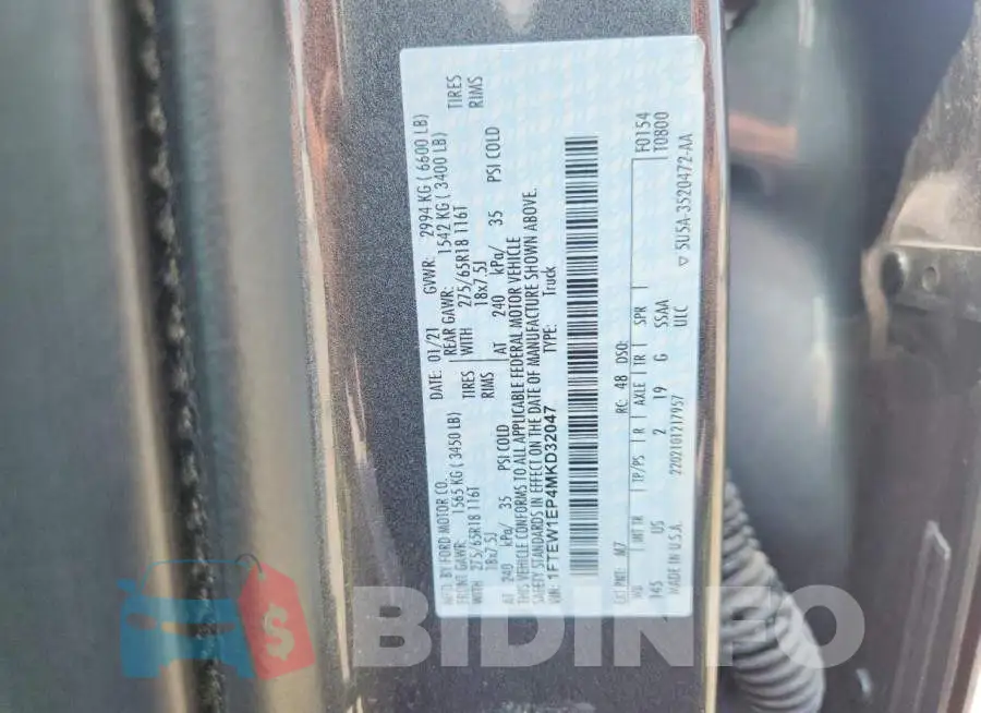 1FTEW1EP4MKD32047 Photo# 12