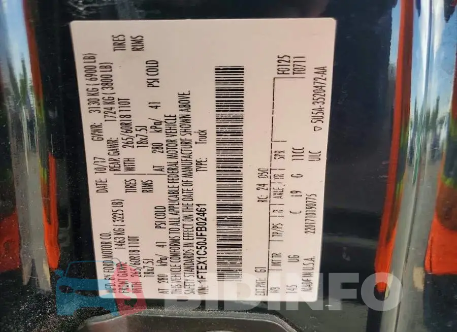 1FTEX1C50JFB02461 Photo# 12