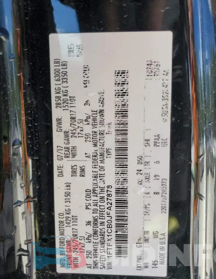 1FTEX1CB0JFA27878 Photo# 12
