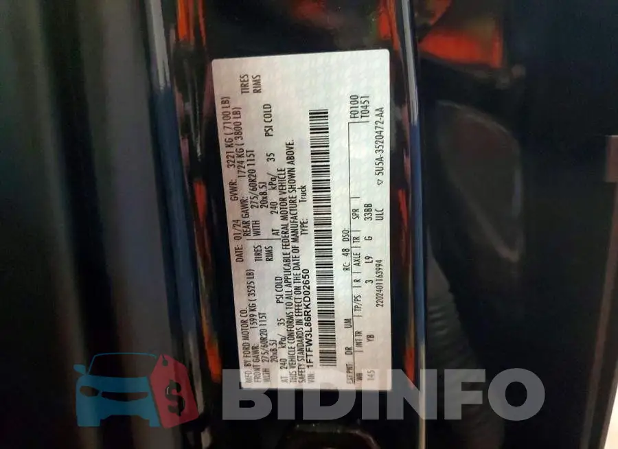 1FTFW3L86RKD02650 Photo# 12