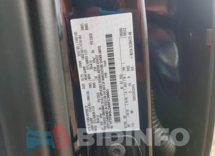 1FTFW5LD8SFC38893 Photo# 12