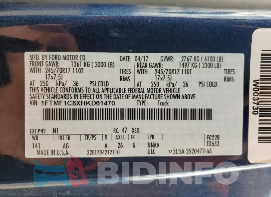 1FTMF1C8XHKD61470 Photo# 12