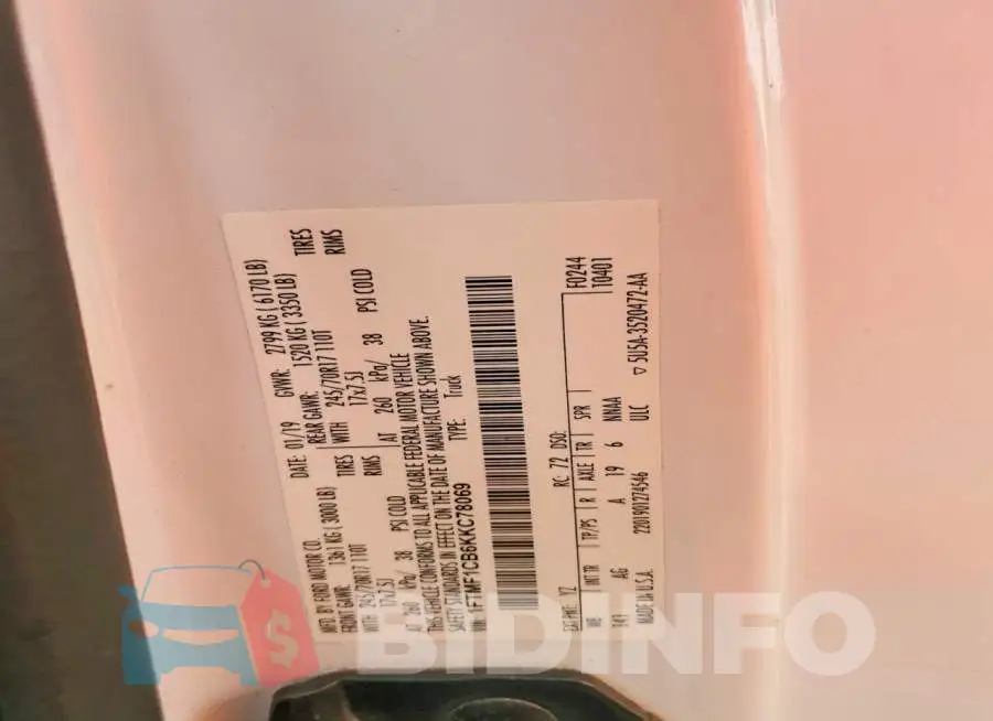 1FTMF1CB6KKC78069 Photo# 12