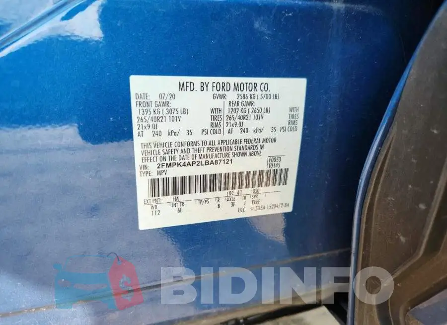 2FMPK4AP2LBA87121 Photo# 13