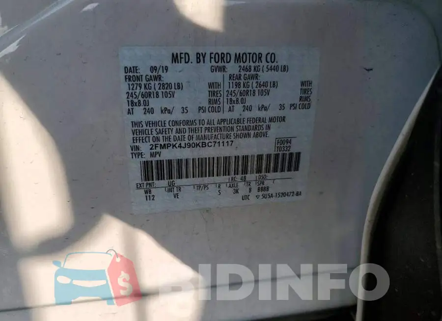 2FMPK4J90KBC71117 Photo# 13