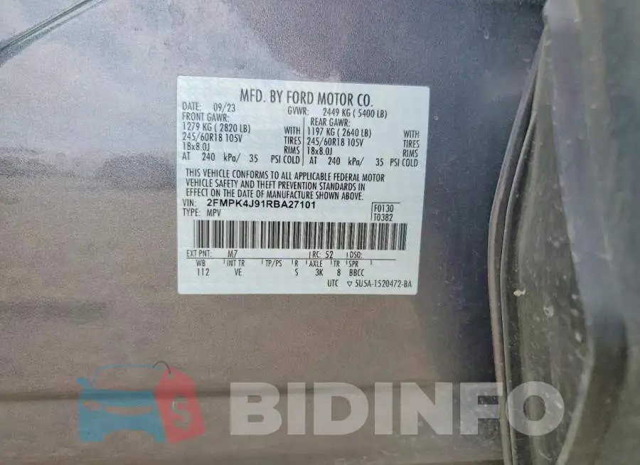2FMPK4J91RBA27101 Photo# 12