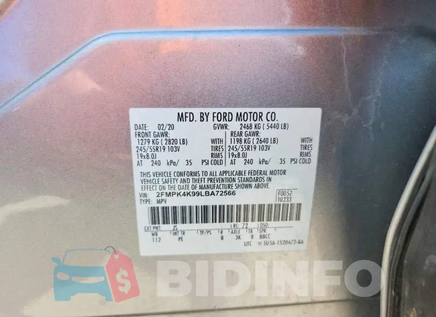 2FMPK4K99LBA72566 Photo# 13