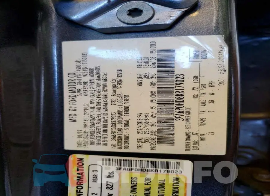 3FA6P0HD8KR179023 Photo# 12