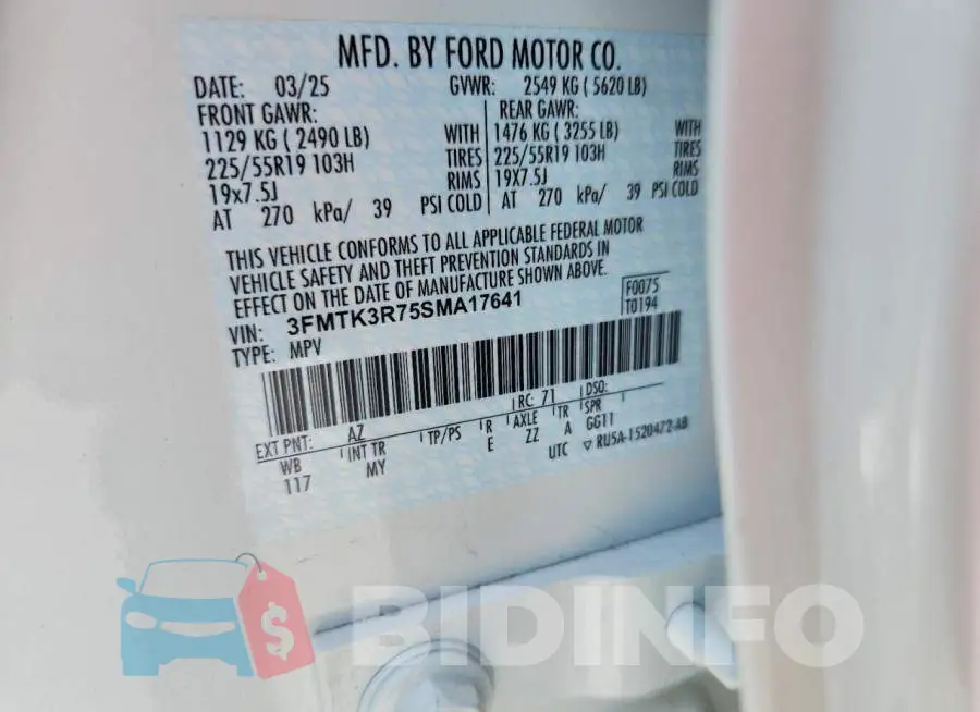 3FMTK3R75SMA17641 Photo# 13