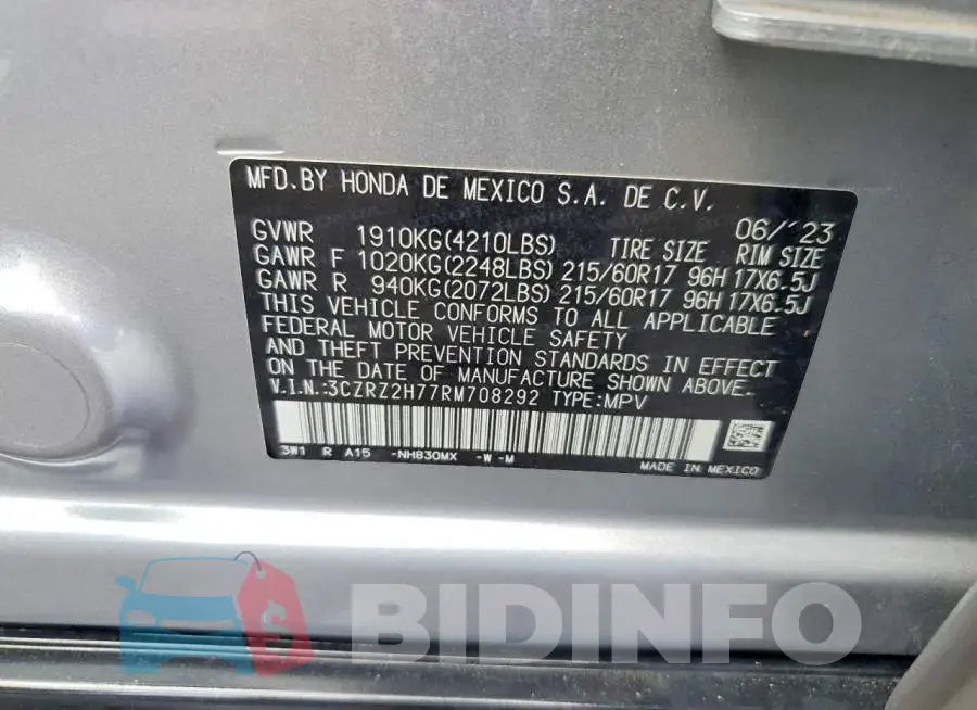 3CZRZ2H77RM708292 Photo# 13