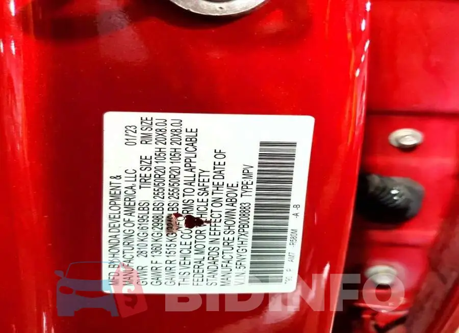 5FNYG1H7XPB008883 Photo# 12
