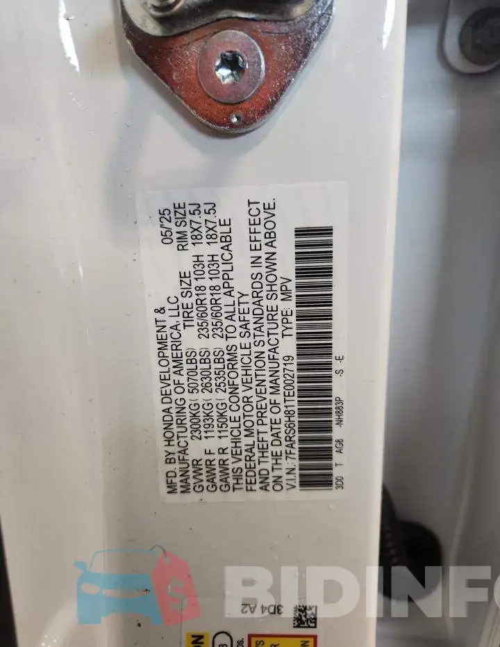 7FARS6H81TE002719 Photo# 13