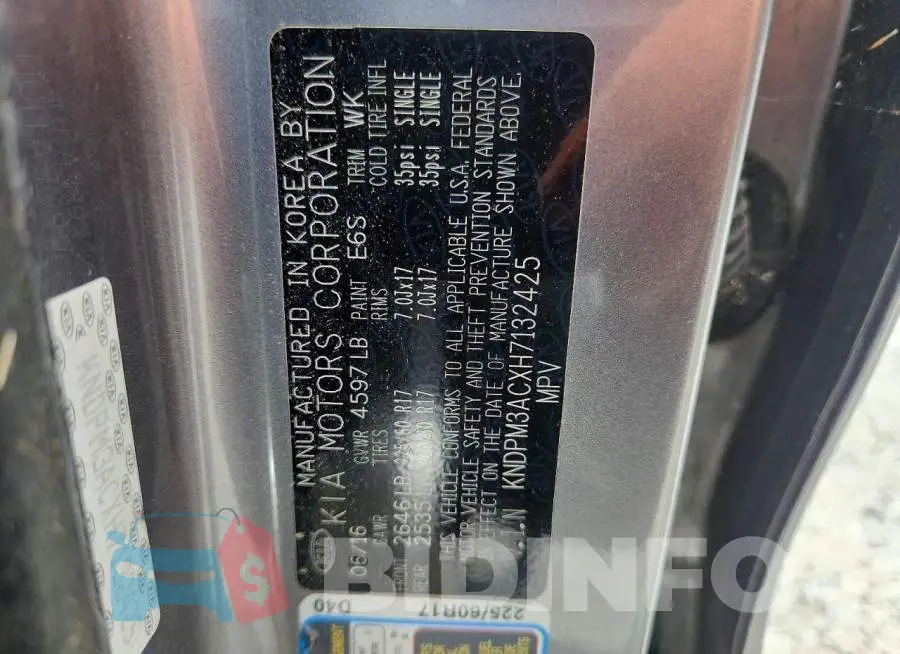 KNDPM3ACXH7132425 Photo# 13