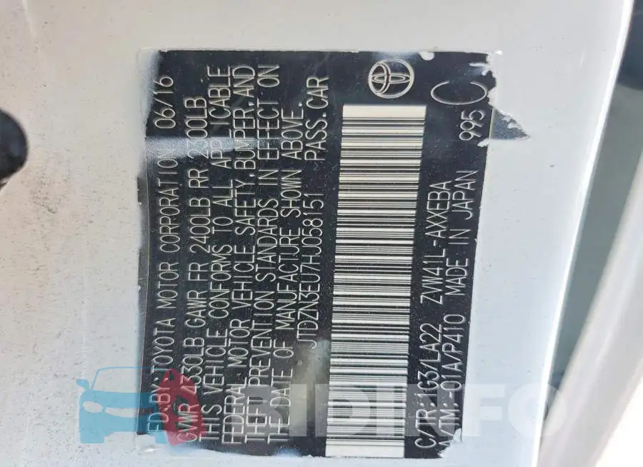 JTDZN3EU7HJ058151 Photo# 12