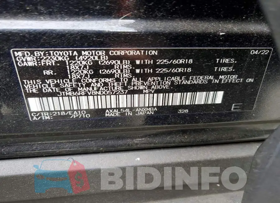 JTMB6RFV8ND057237 Photo# 12
