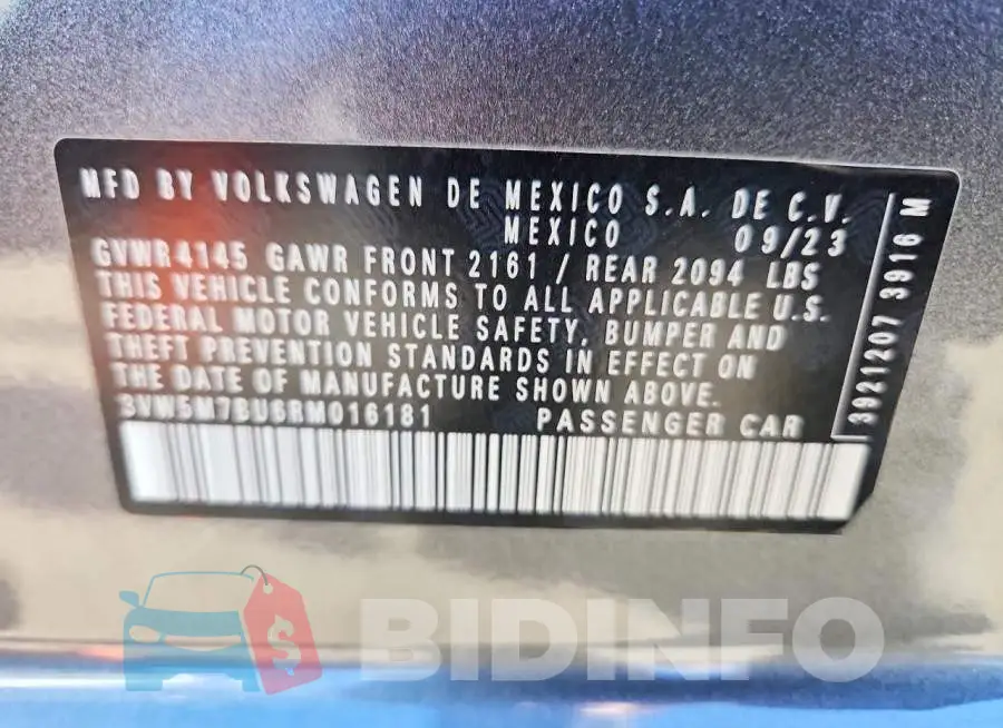3VW5M7BU6RM016181 Photo# 12