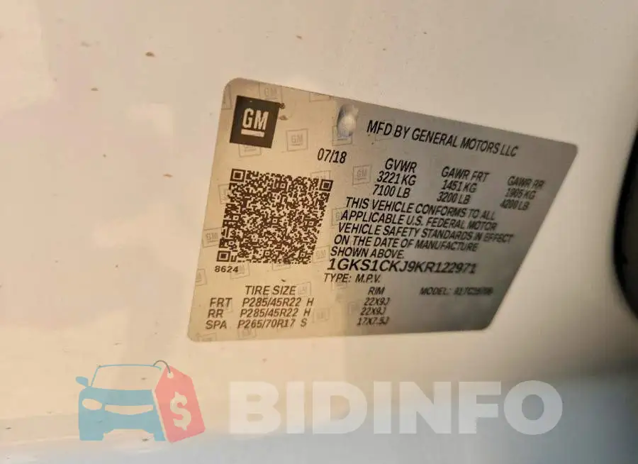 1GKS1CKJ9KR122971 Photo# 13