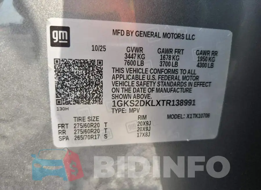 1GKS2DKLXTR138991 Photo# 14
