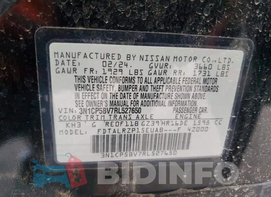 3N1CP5BV7RL527650 Photo# 13