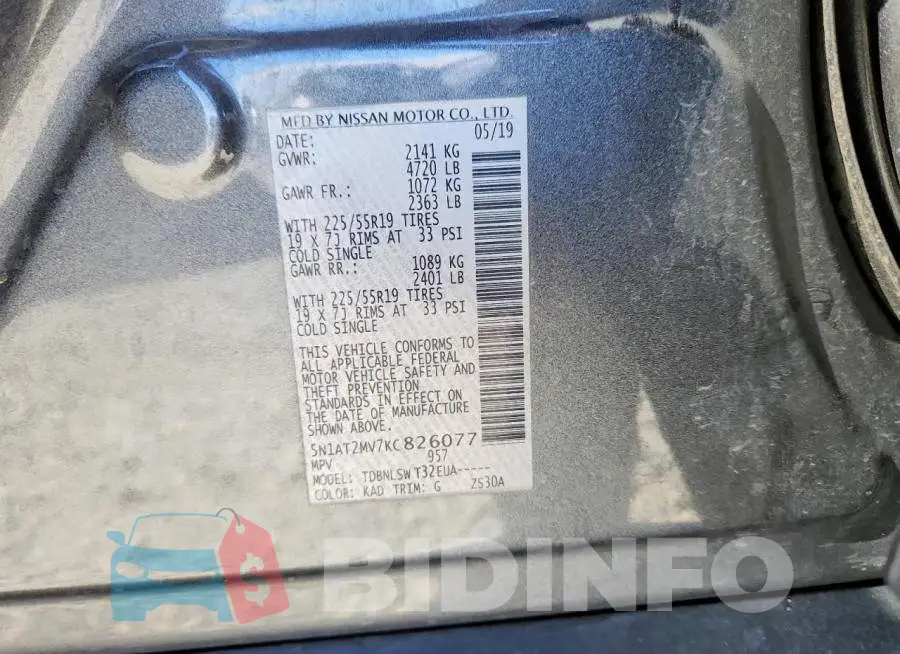 5N1AT2MV7KC826077 Photo# 13